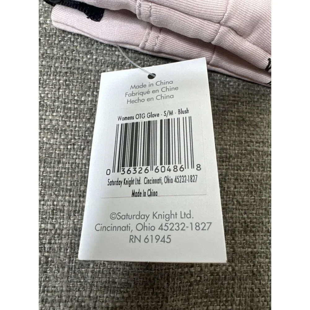 Womens OTG Gloves M/L Blush By Via SKL Style Touchscreen Compatible